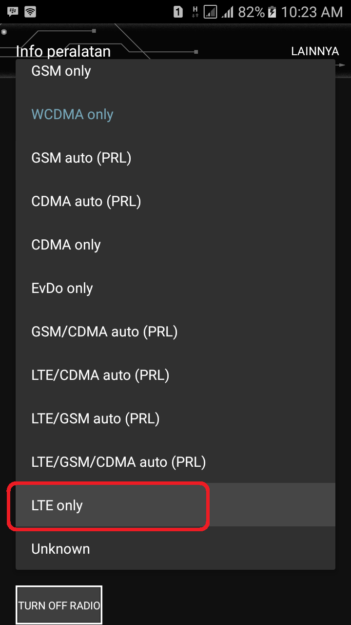 Membuat Semua Samsung Galaxy mode Jaringan 4G Only / LTE