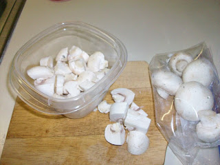 Slices of mushrooms