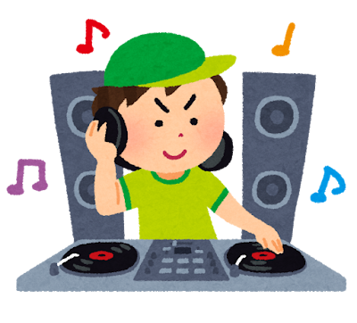 DJ・ディスクジョッキーのイラスト
