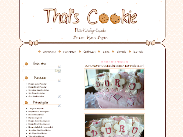 That's Cookie Pasta Blogu Tasarımı ve Kartvizit-Sticker Tasarımı