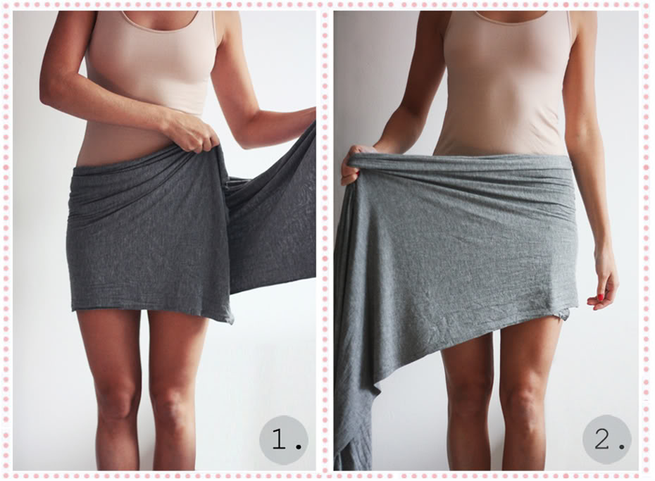 Wrap a Scarf to Make a Draped Skirt