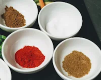 Chilli powder Cumin powder salt garam masala for Tandoori Pomfret Recipe