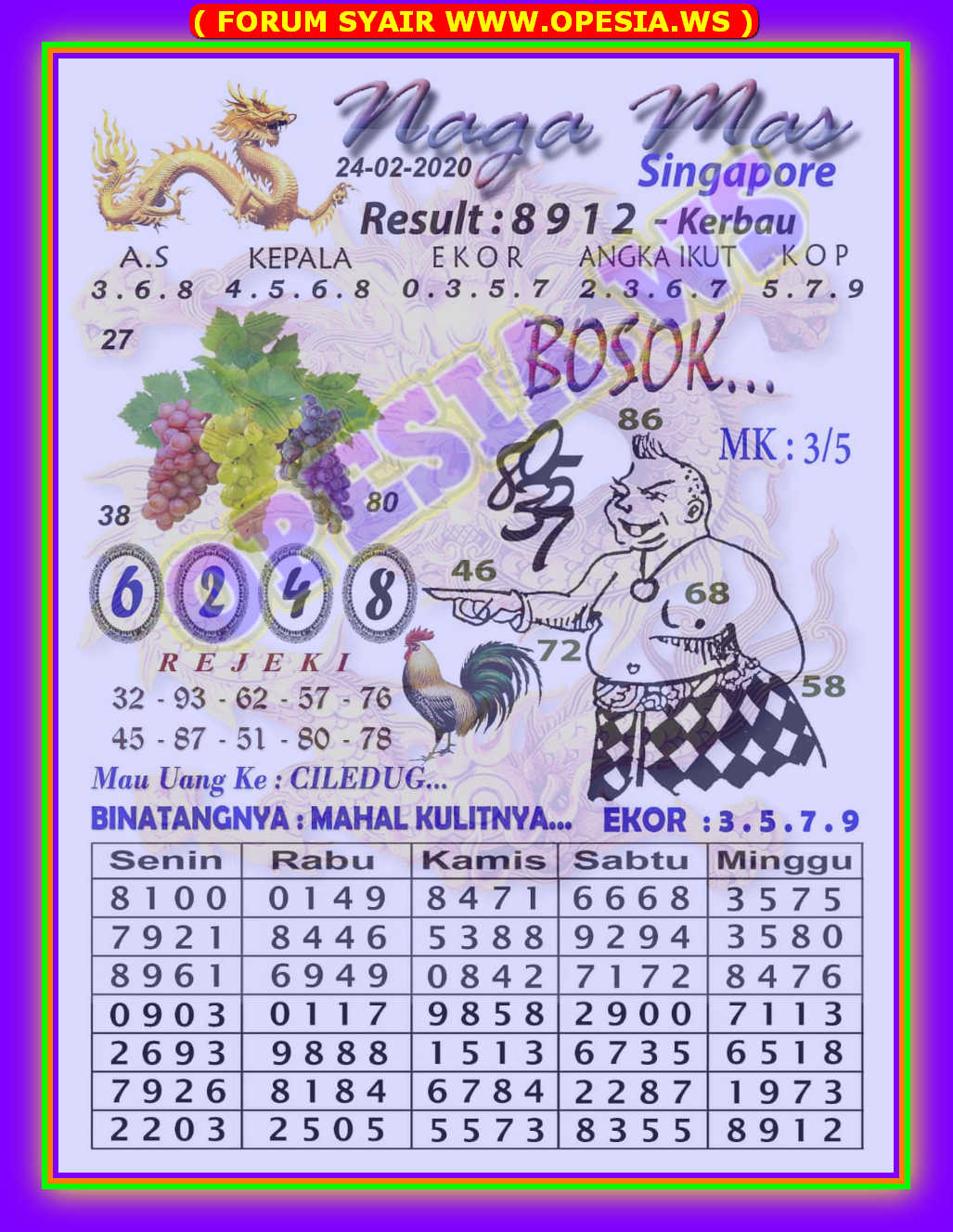 1 New Message Kode Syair Singapore 24 Februari 2020 Forum Syair Togel Hongkong Singapura Sydney