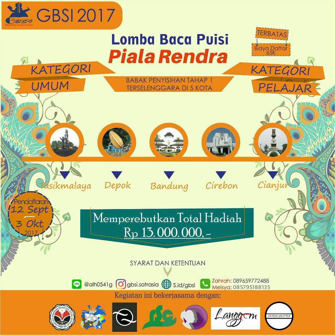 Lomba Baca Puisi Piala Rendra 2017 | Univ. Pendidikan Indonesia | Pelajar-Umum Lomba Baca Puisi Piala Rendra 2017 | Univ. Pendidikan Indonesia | Pelajar-Umum