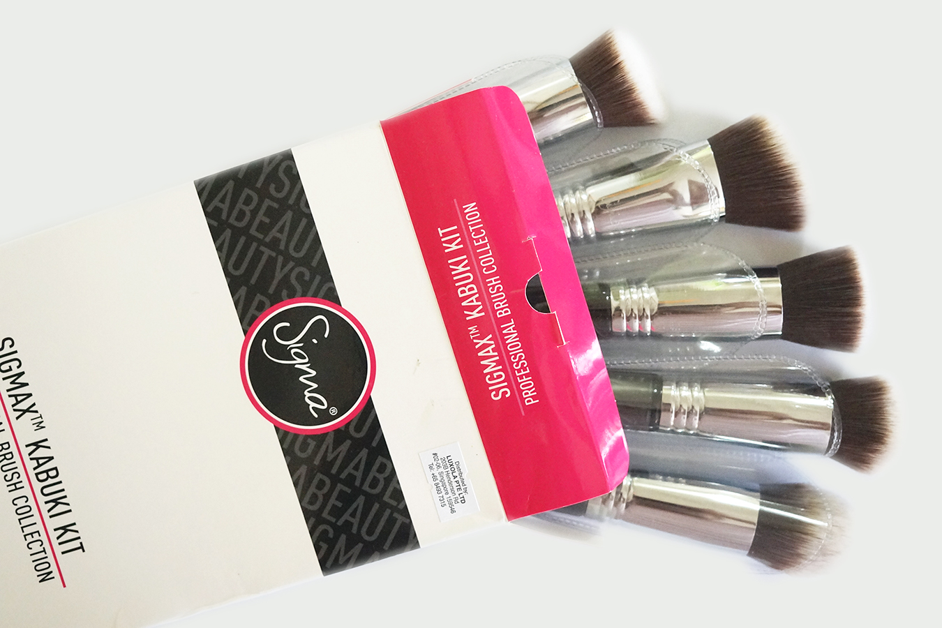SIGMA Sigmax Kabuki Kit 5Brush Set Review, Photos Jello Beans