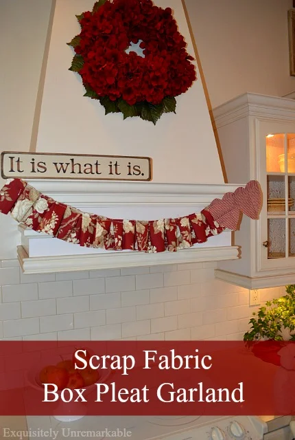 How to make a scrap fabric box pleat garland
