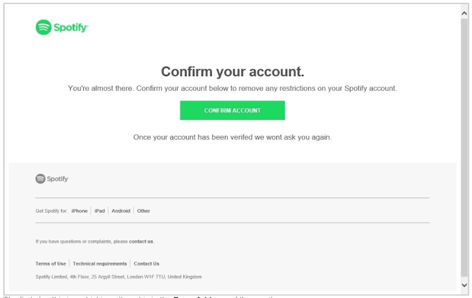 Phishing que afecta a Spotify secuestra sus cuentas de usuarios.