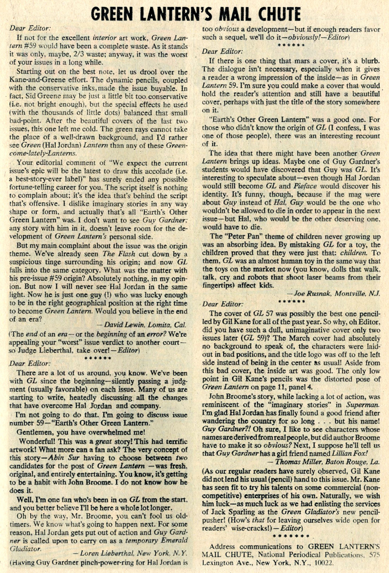 Read online Green Lantern (1960) comic -  Issue #62 - 13