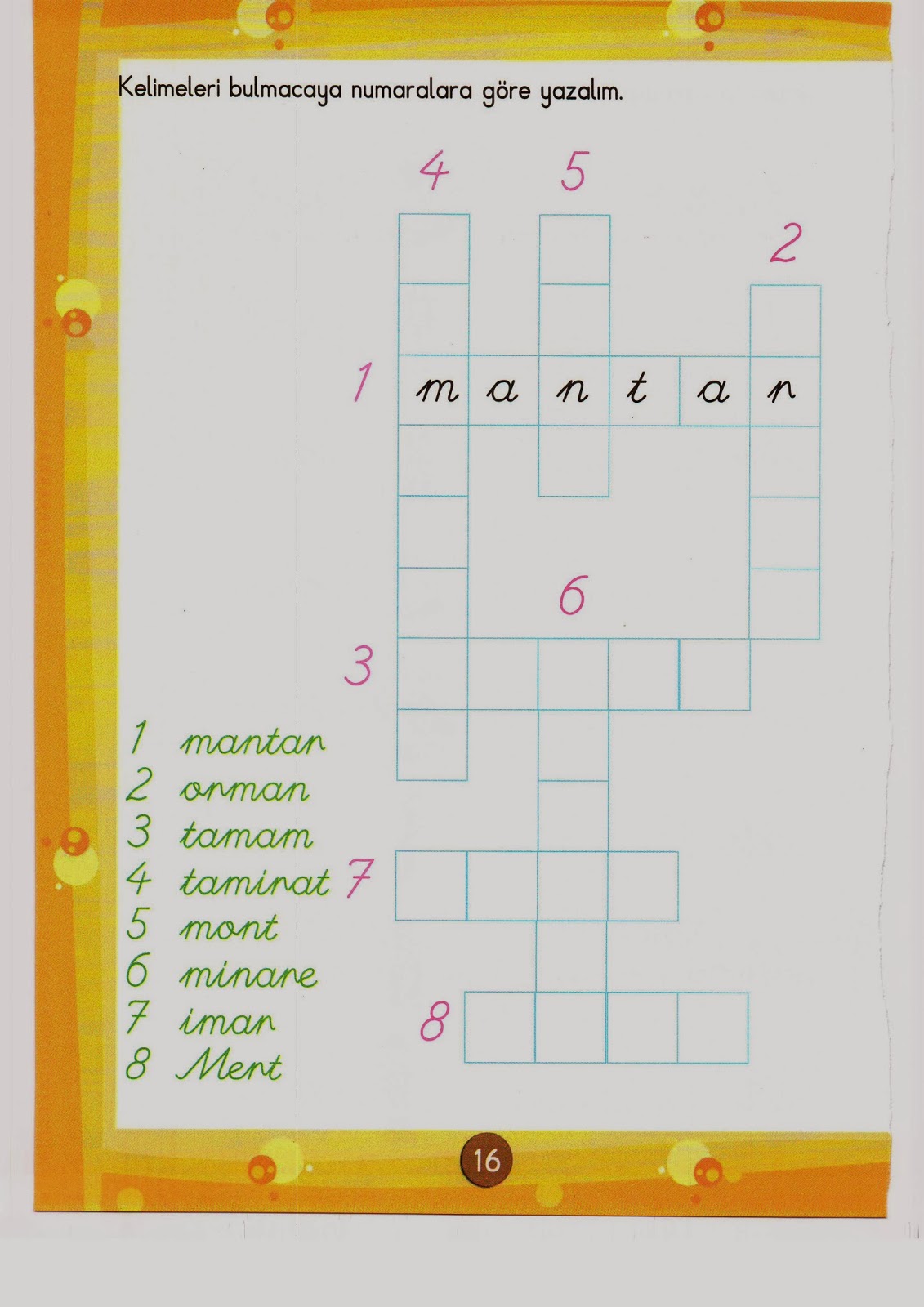 Emin Saltık Boğazkale İlkokulu : M sesi çalışma sayfaları.