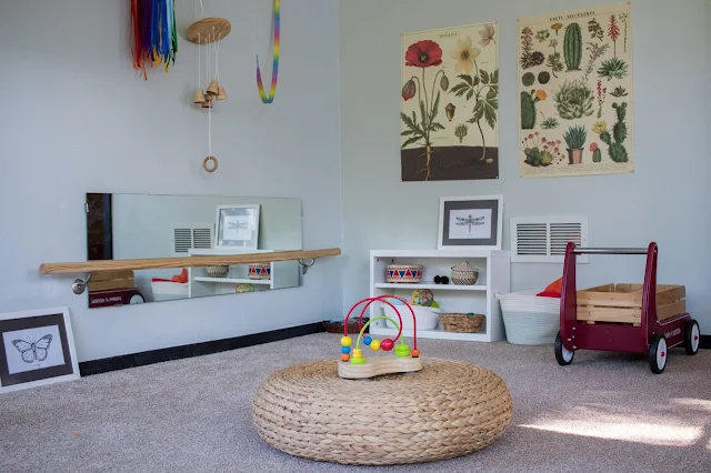 A look at a Montessori movement area for an older baby and making changes in the environment to support the freedom of movement. 
