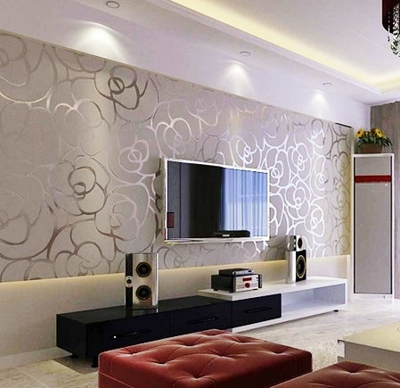 Contoh Ruang Tamu Dengan Wallpaper - Homes Decoration Ideas