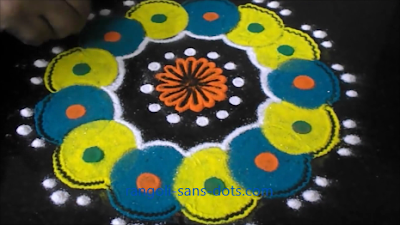 CD rangoli designs for Navratri Diwali craft | Kolam by Sudha Balaji