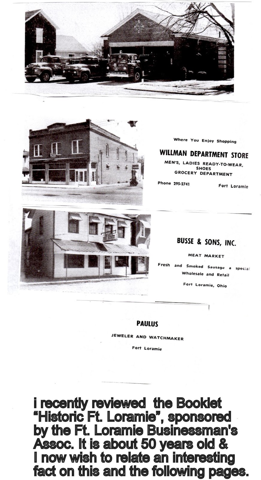 Boerger Pictorial History Ft. Loramie Business