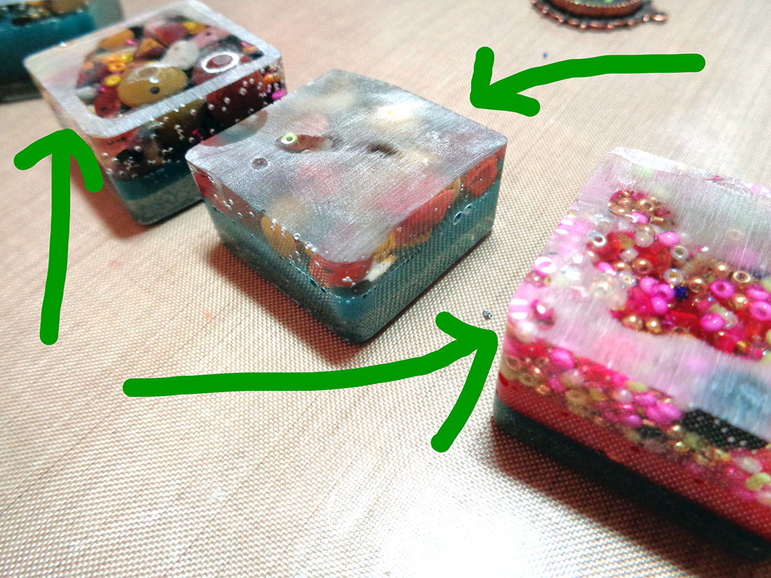I LOVE RESIN Resin Cubes With Leftover Resin Pours