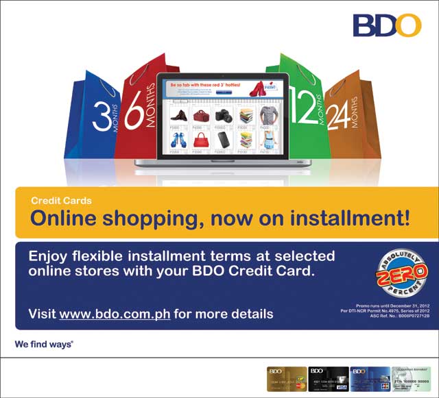 BDO Offers Online Shopping On Installment Ivan About Town