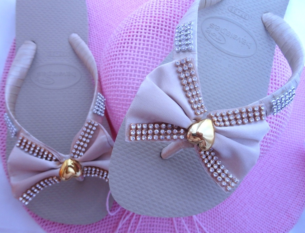 Chinelos Decorados Com Strass