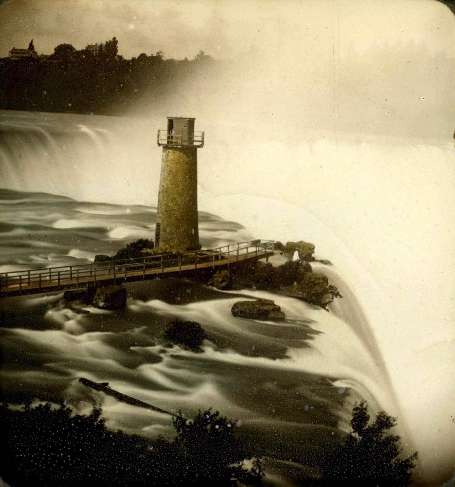 The Chubachus Library of Photographic History HandColored View of Terrapin Tower and Horseshoe