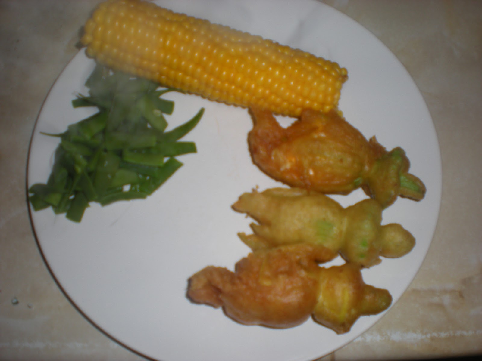 Poppy Leeder's Kitchen & Garden Stuffed deep fried patty pans in batter