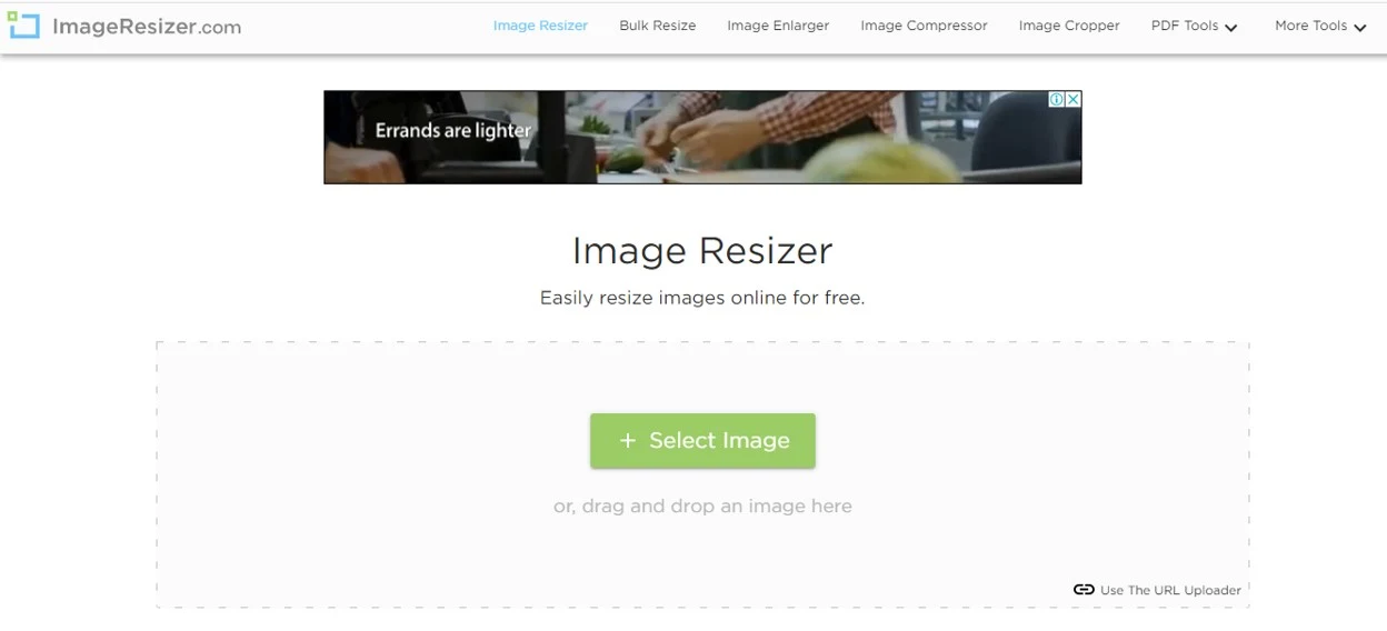 Image resizer file size reducer free blogging tool