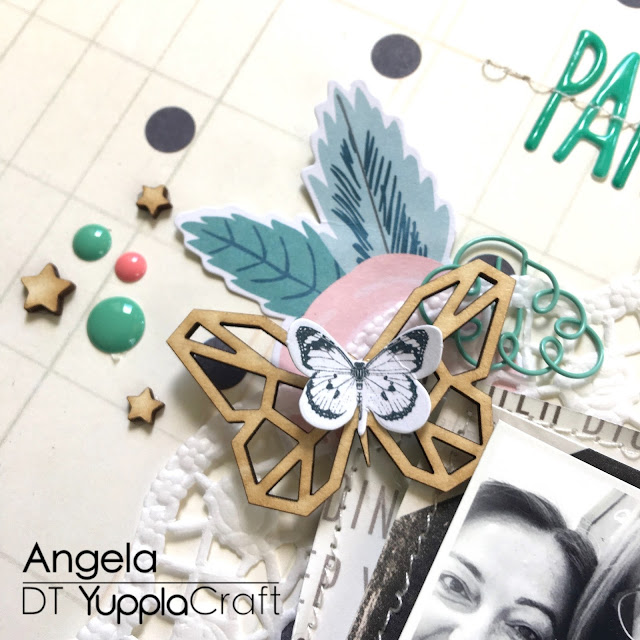 Partner in Crime Scrapbook Layout by Angela Tombari For Yuppla Craft DT