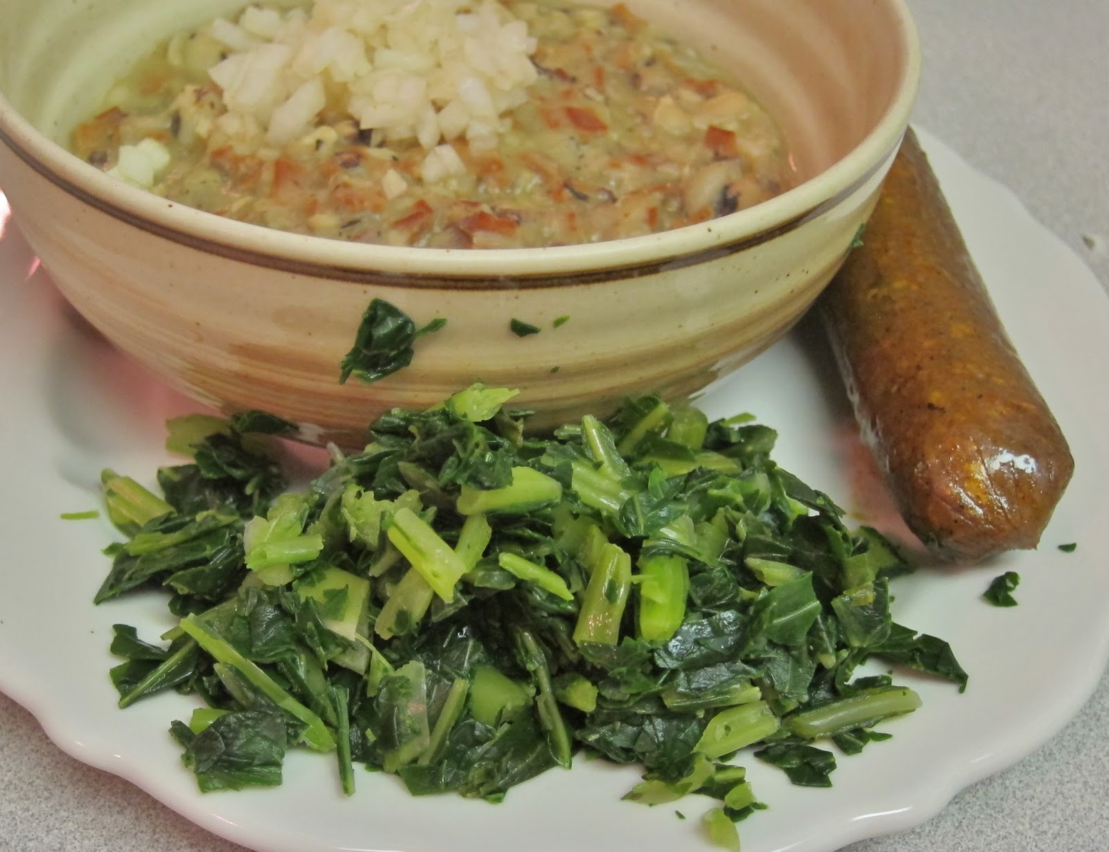 The Vegan Chronicle BlackEyed Peas with Ham and Pickled Onions