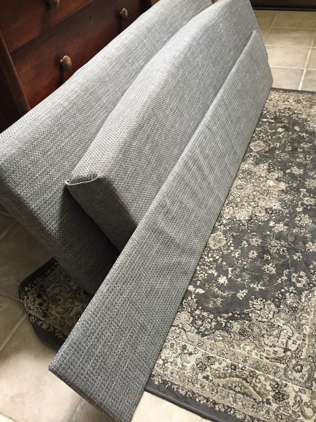 Let's Add Sprinkles Recovering The Sofa For The Trailer