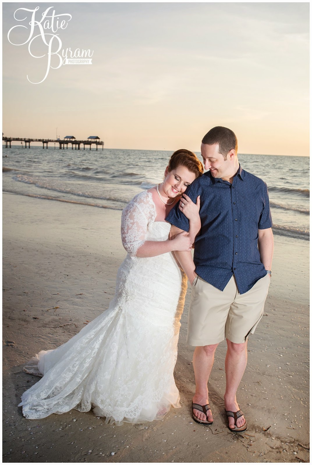 sunset wedding photos, bride and groom sunset, nautical wedding, beach wedding theme, destination wedding, clearwater beach wedding, hilton clearwater beach wedding, katie byram photography, florida wedding