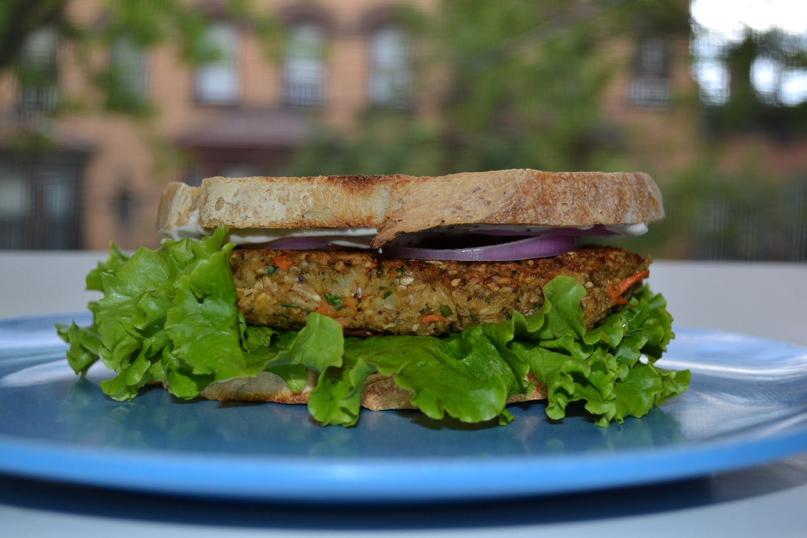 kale and kumquats Savory Oat and Nut Vegetable Burgers