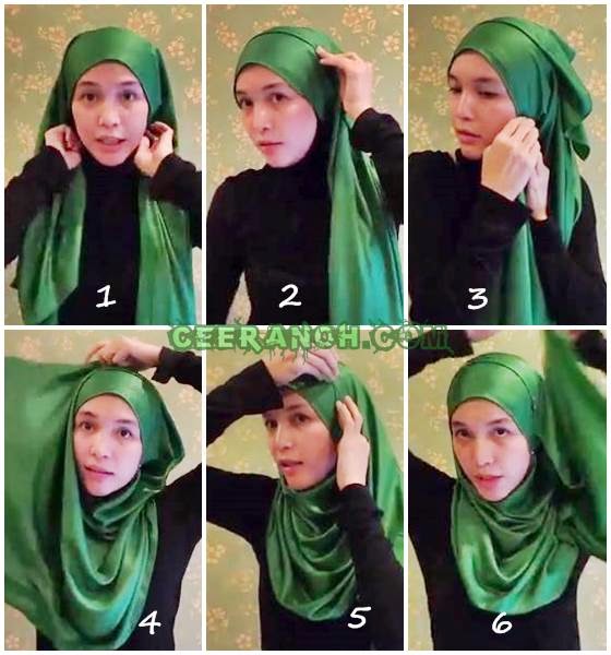 cara pakai pleated shawl