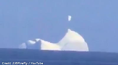 Mysterious, Hovering Object Over Iceberg is a Mirage?