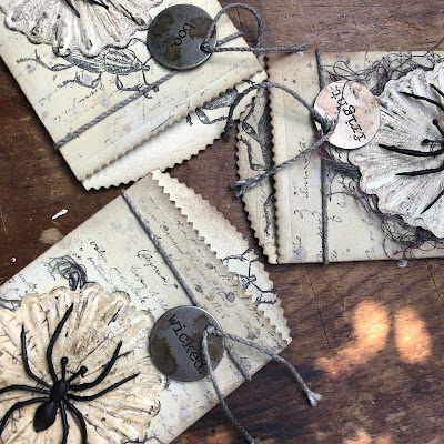 Sara Emily Barker http://sarascloset1.blogspot.com/ Sweetly Creepy Halloween Party Favors with Tim Holtz 3D Embossing Stampers Anonymous Entomology 8