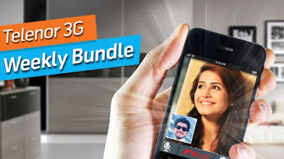 *345*134# Telenor 3G Weekly Bundle Internet Package