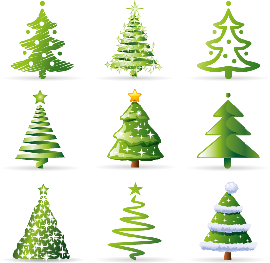 árboles de Navidad - Vector 2