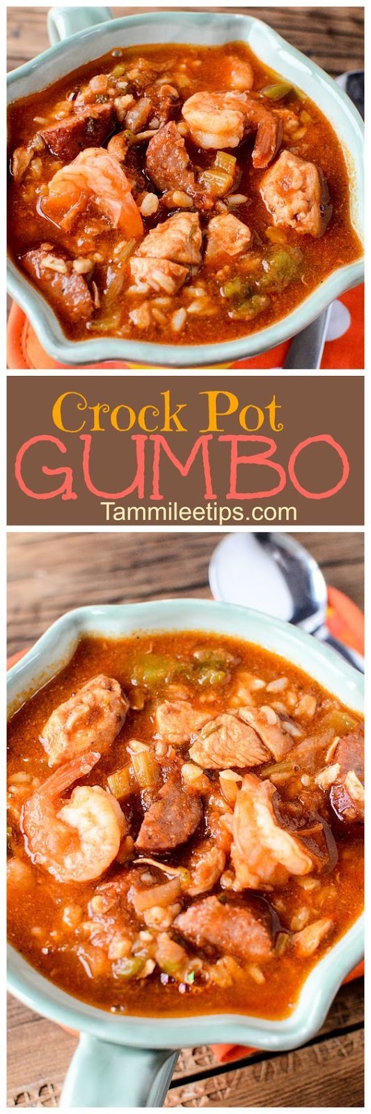 Slow Cooker Crock Pot Gumbo Recípe wíth Sáuságe, Chícken, ánd Shrímp