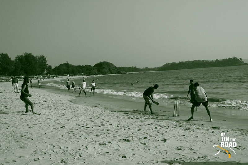 Beach cricket at Goa, India