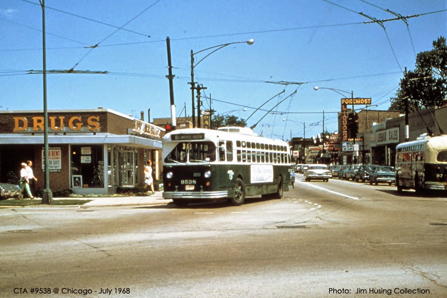 "The Twilight of Chicago Trolley Buses" with several Northwest Side