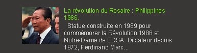 La révolution du Rosaire : Philippines 1986.