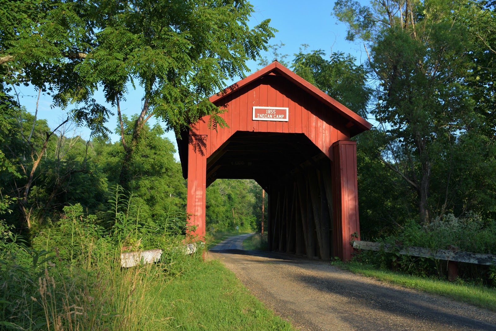 COVERED BRIDGES IN OHIO + INDIAN CAMP COVERED BRIDGE CAMBRIDGE, OHIO