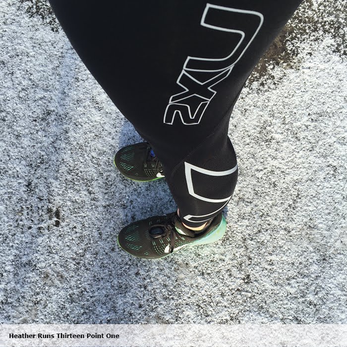Heather Runs Thirteen Point stay visible and warm during winter runs: 2xu hyoptik review