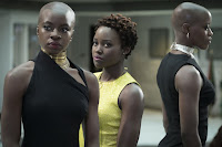 Florence Kasumba, Danai Gurira and Lupita Nyong'o in Black Panther