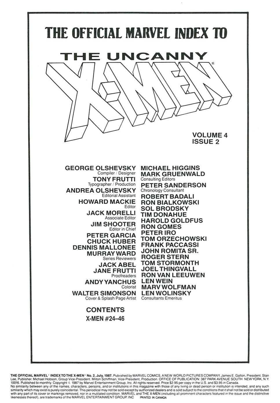 The Official Marvel Index To The X-Men (1987) issue 2 - Page 2