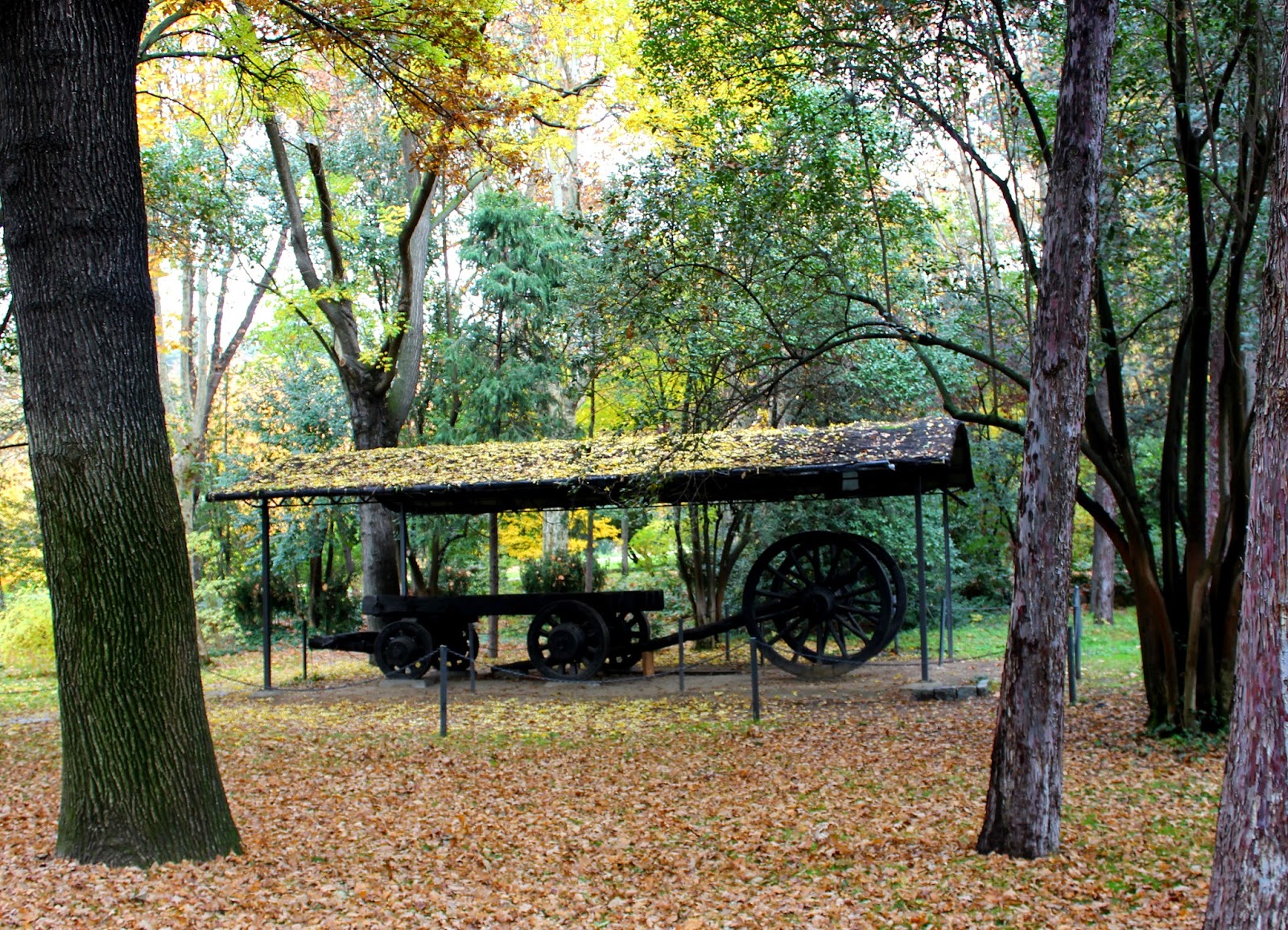 Carruaje utilizado para la construcción de los jardines del moro