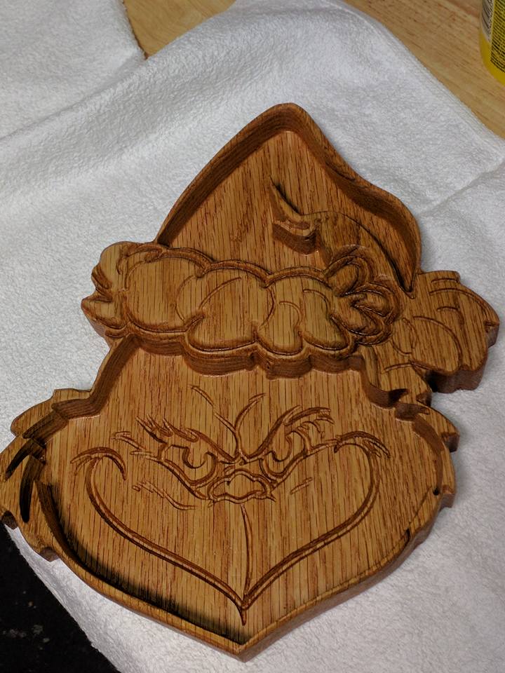 She's just a girl who creates... Grinch serving platter