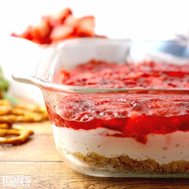 Fresh Strawberry Pretzel Dessert by Renee's Kitchen Adventures