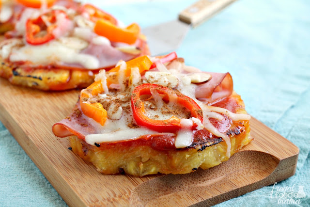 These grilled Hawaiian Pizza Pineapple Bites have all the deliciousness of a traditional Hawaiian pizza minus the guilt.