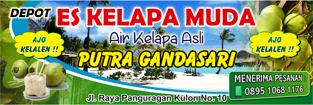 3 Contoh Banner Spanduk Es Kelapa Muda cdr Bannerspanduk