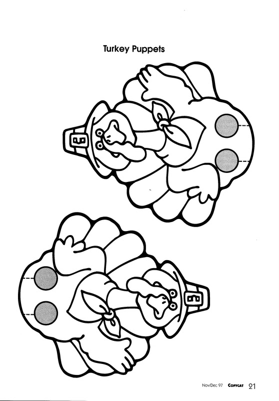 ELEMENTARY SCHOOL ENRICHMENT ACTIVITIES: TURKEY FINGER PUPPETS