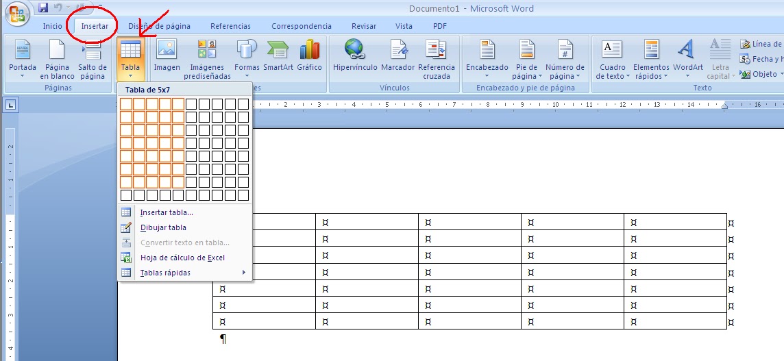 Informática Secundaria y Bachillerato WORD TABLAS