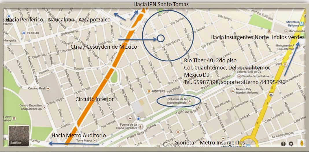 Como llegar a Ctna Ciudad de México  D.F.