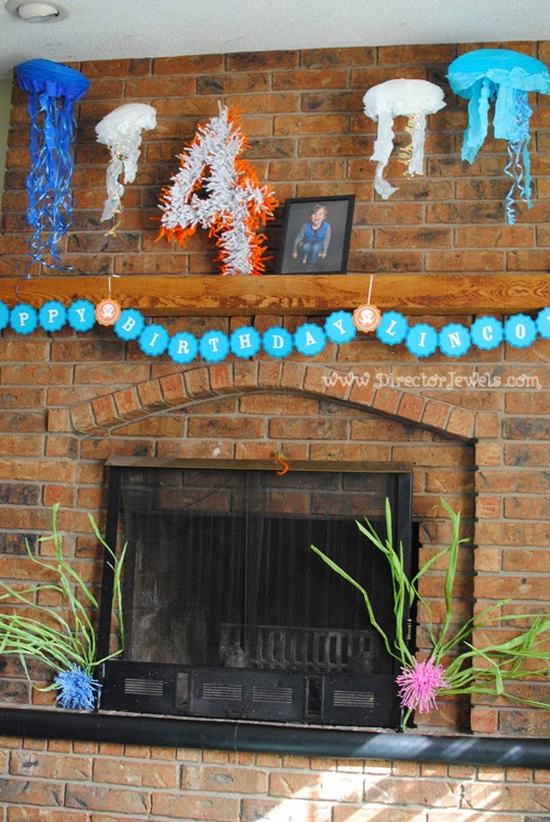 Jellyfish and Anemone Octonauts Birthday Party Decoration Ideas | Under the Sea Ocean Decor at directorjewels.com